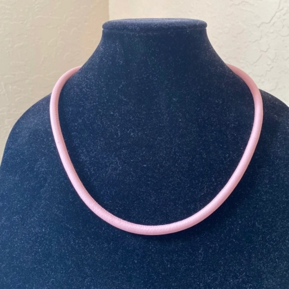 ENDLESS JEWELRY Leather Double Wrap Charm Bracelet or necklace Pink